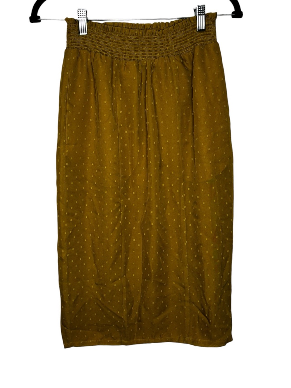 New Universal Standard Golden Palm Clip Dot Skirt Minimalist Boho Size XS
